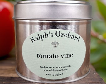 Tomato Vine scented soy candle | Green fresh scent | Eco friendly vegan candle