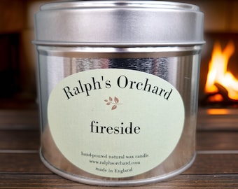 Fireside Scented Natural Candle | Coconut Wax | Woodsmoke Candle