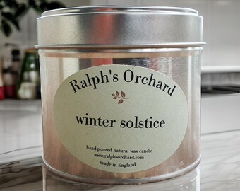 Winter Solstice scented rapeseed wax candles | Smell of fresh snowfall
