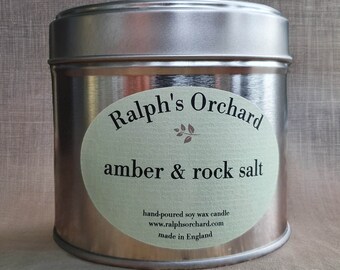 Rock Salt & Driftwood Scented Candle | Nautical Salty Sea-Air Candle | Eco-Friendly Vegan Gift