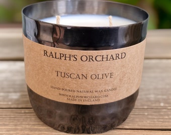 Tuscan Olive Scented Candle | Handmade in England by Ralph's Orchard