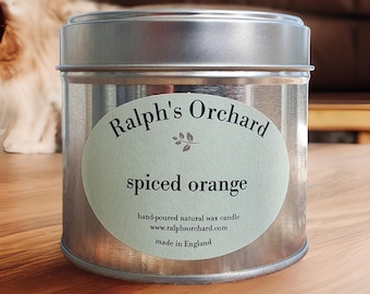 Orange Spice scented soy candle - Eco friendly vegan gifts - Winter candles