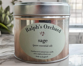 Sage purification candle, Organic sage essential oil, spiritual candle, Eco friendly vegan gift