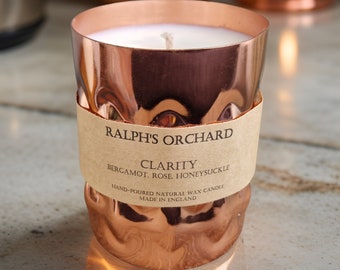 Elegant Tall Copper Soy Candles | Cruelty Free, Eco-Friendly | Approx. 50 Hour Burn Time