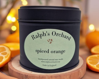 Orange Spice scented soy candle - Eco friendly vegan gifts - Winter candles
