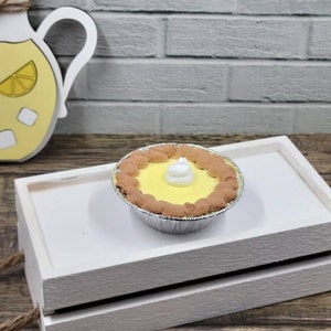 Faux mini lemon tart, lemon decor, lemonade tiered tray decor, summer decor, mini treats for tiered tray or rae dunn display, faux treats