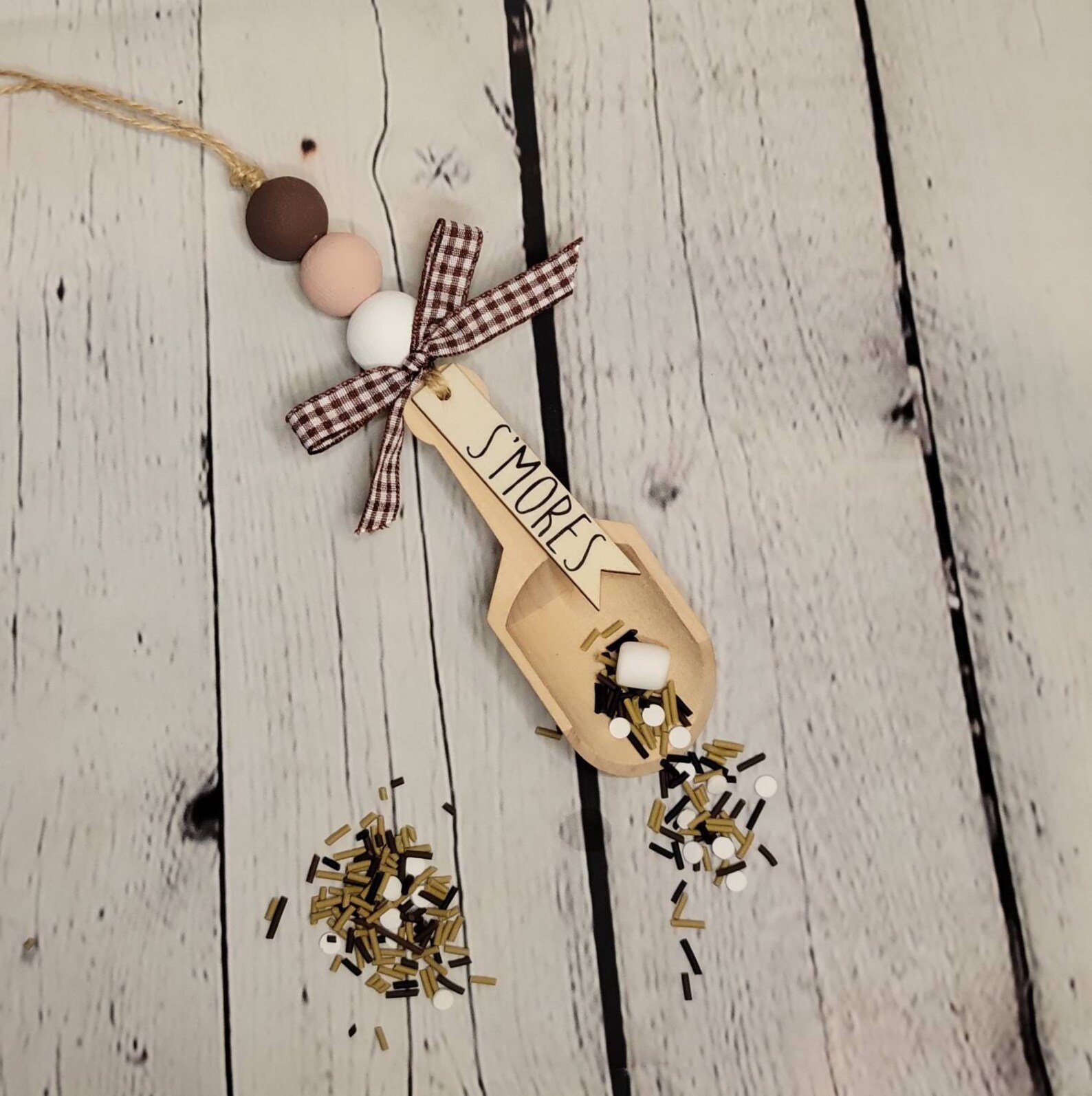 Wooden S'mores Scoop ice cream Bar smores tray wood Etsy