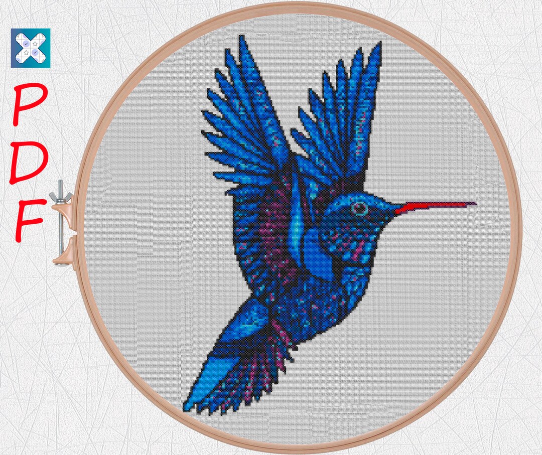 Hummingbird Cross Stitch Pattern Hummingbird Embroidery Pattern Birds