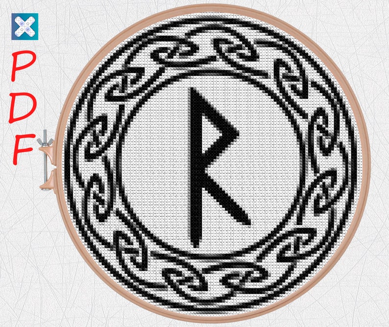 Viking Cross Stitch Pattern for Beginners Runes Embroidery Etsy