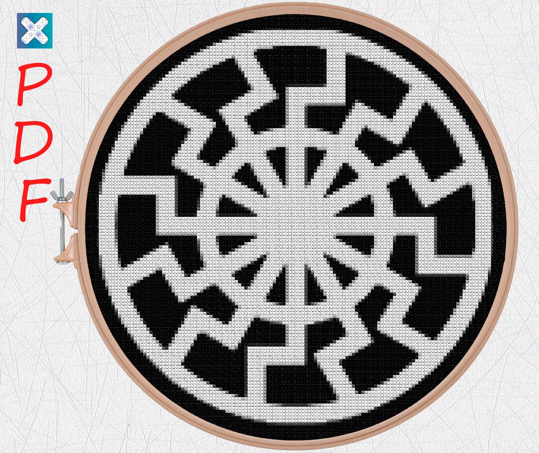 Asatru Calendar Cross Stitch Pattern Viking Cross Stitch Pagan Etsy
