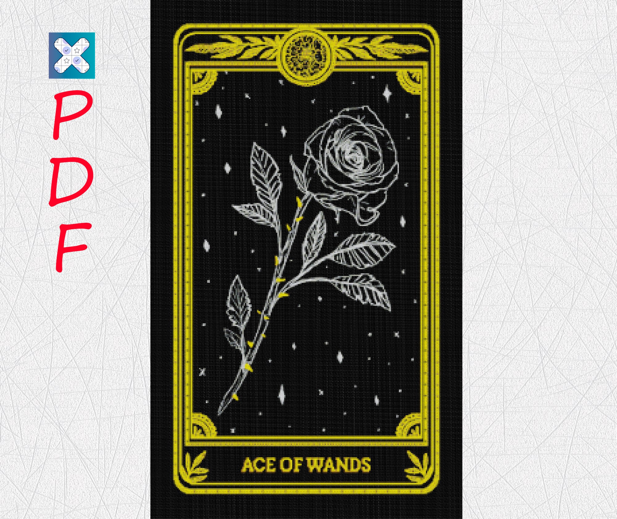 Tarot cards cross stitch pattern Gothic cross stitch PDF Tarot Etsy