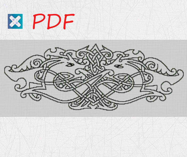 Viking Cross Stitch Pattern Celtic Ornament Cross Stitch Etsy