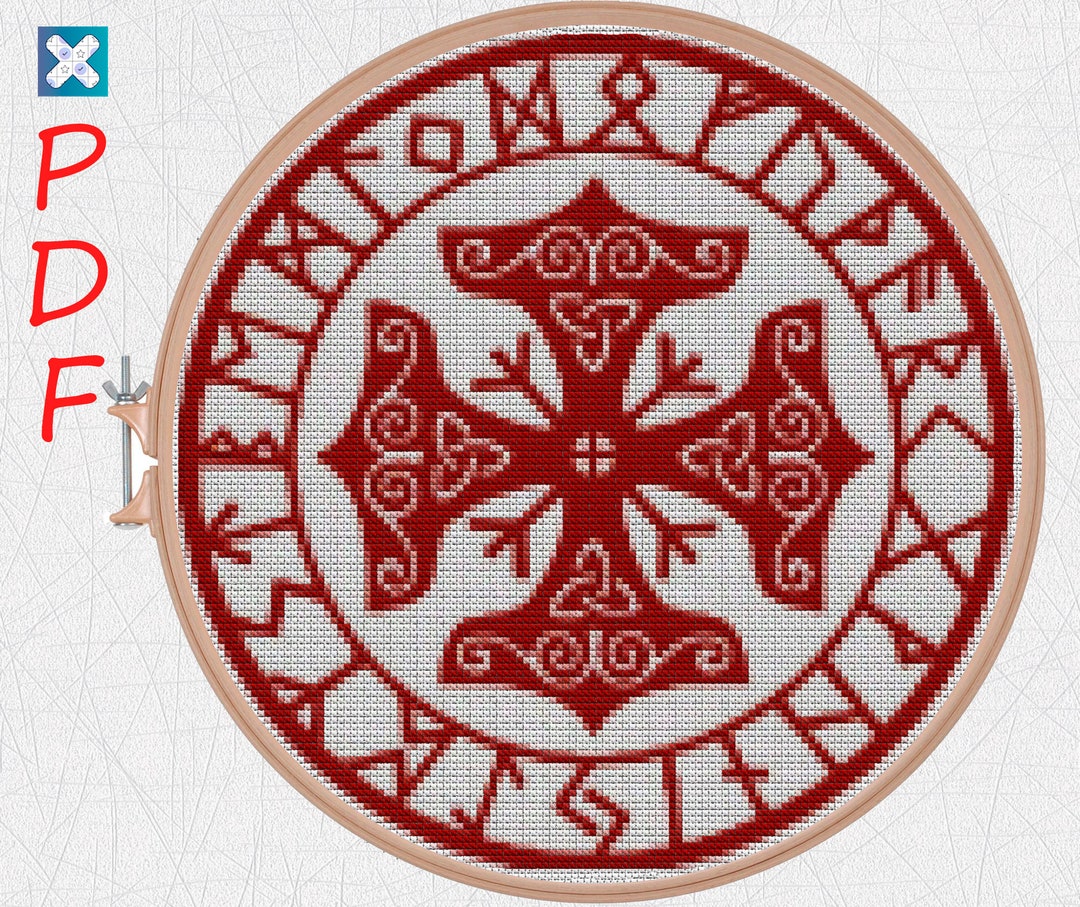 Asatru Calendar Cross Stitch Pattern Viking Cross Stitch Pagan Etsy UK