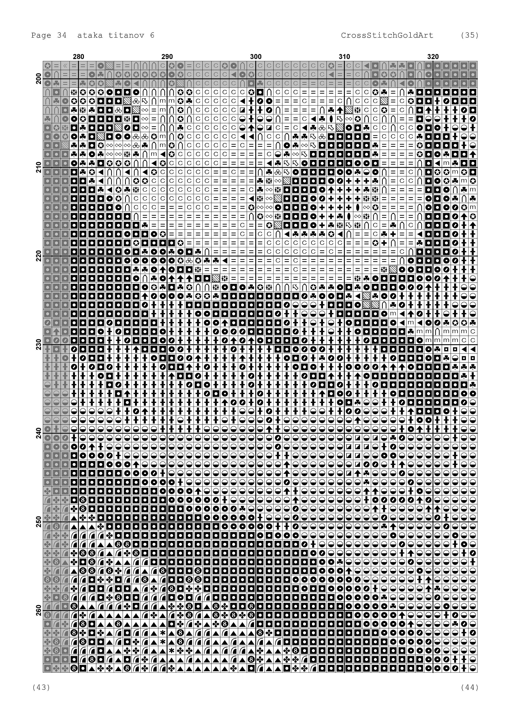 Anime Cross Stitch Pattern Atack Titan Anime Embroidery Etsy