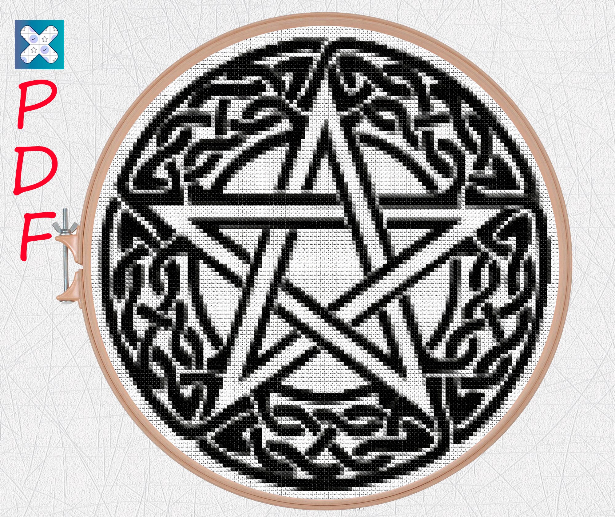 Gothic and Mystical Cross Stitch Pattern Witch Gothic Cross Stitch