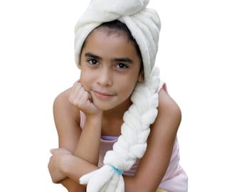 Icy Blonde Braided Hair Towel