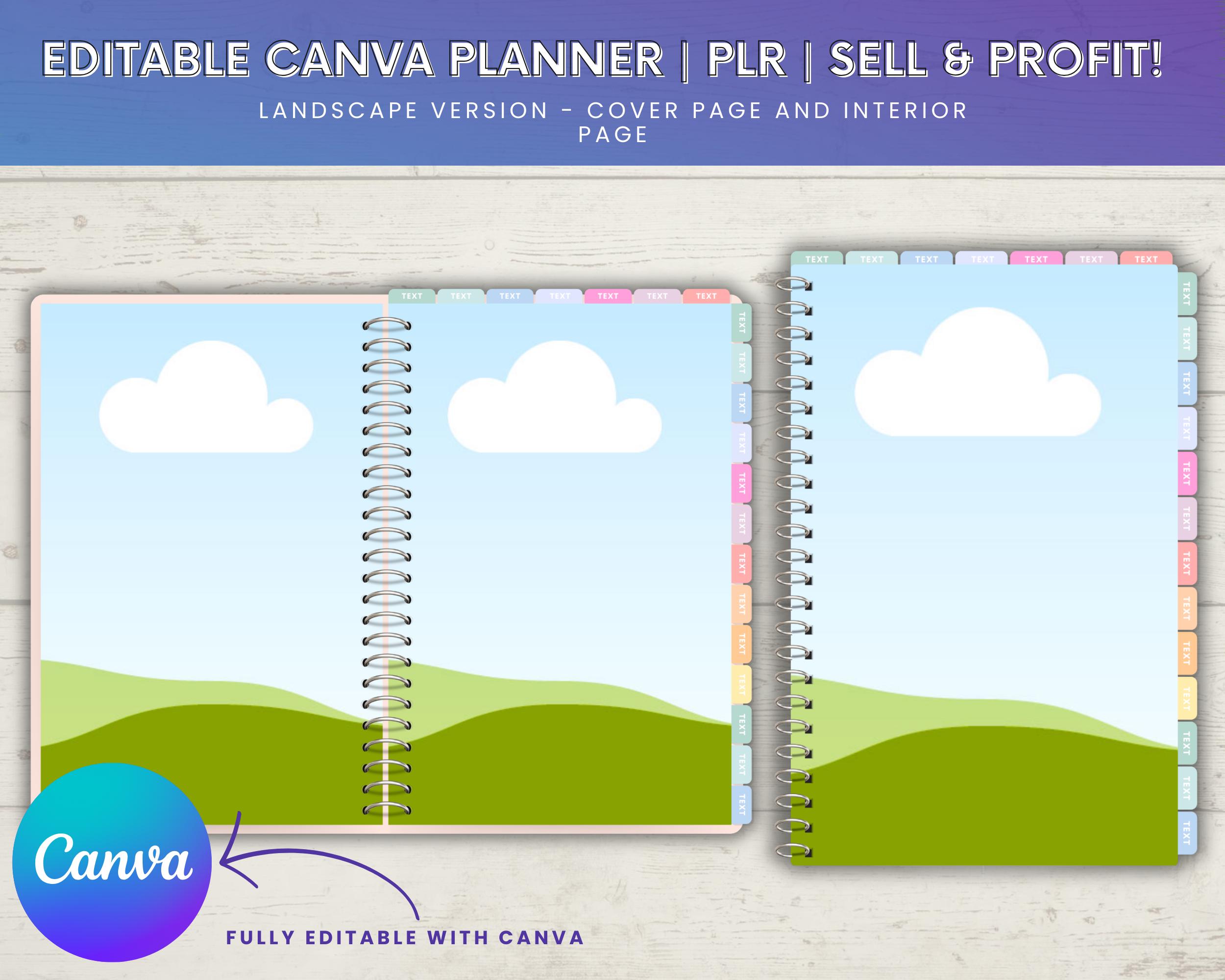 PLR Canva Journal Template: Editable Digital Notebook, Commercial Use ...