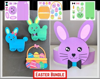 DIY Easter Craft Kit – Printable Bunny & Basket Templates (Digital Download)