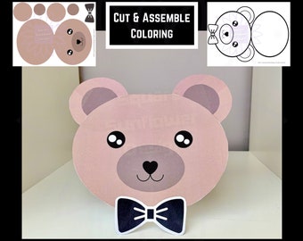 Papa Bear Card | DIY Father's Day Craft, Color Your Own (Digital Download)