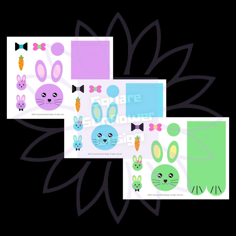 Printable Easy Bunny Paper Craft One Page Template Classroom Craft ...