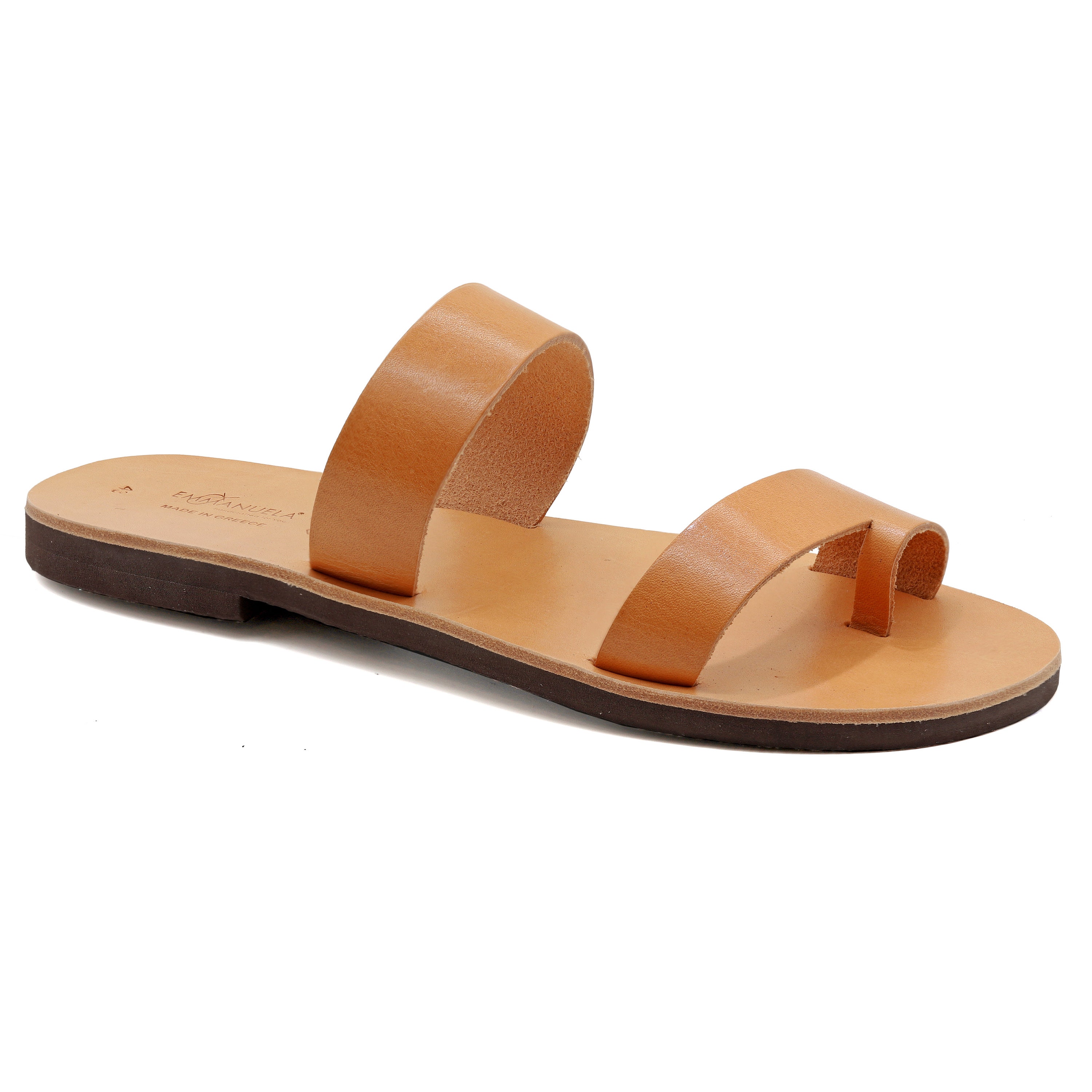 Jotio crafted in Naples Polo sandals  toe ring men 42 /8.5-9 US Vince Polli Leather Toe-Ring Flat Sandals | Neiman Marcus main image 3