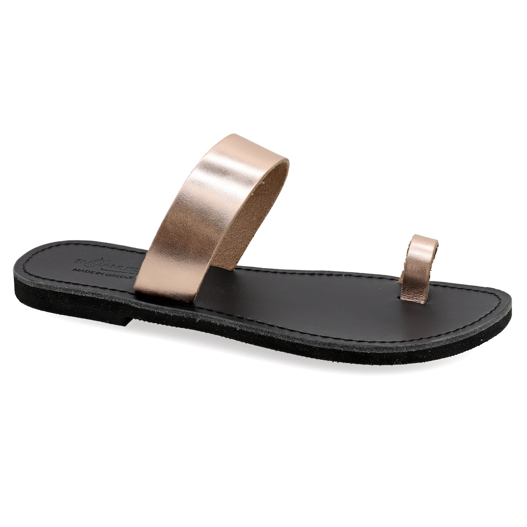 French New Rose Petal Open Toe Slide Sandals