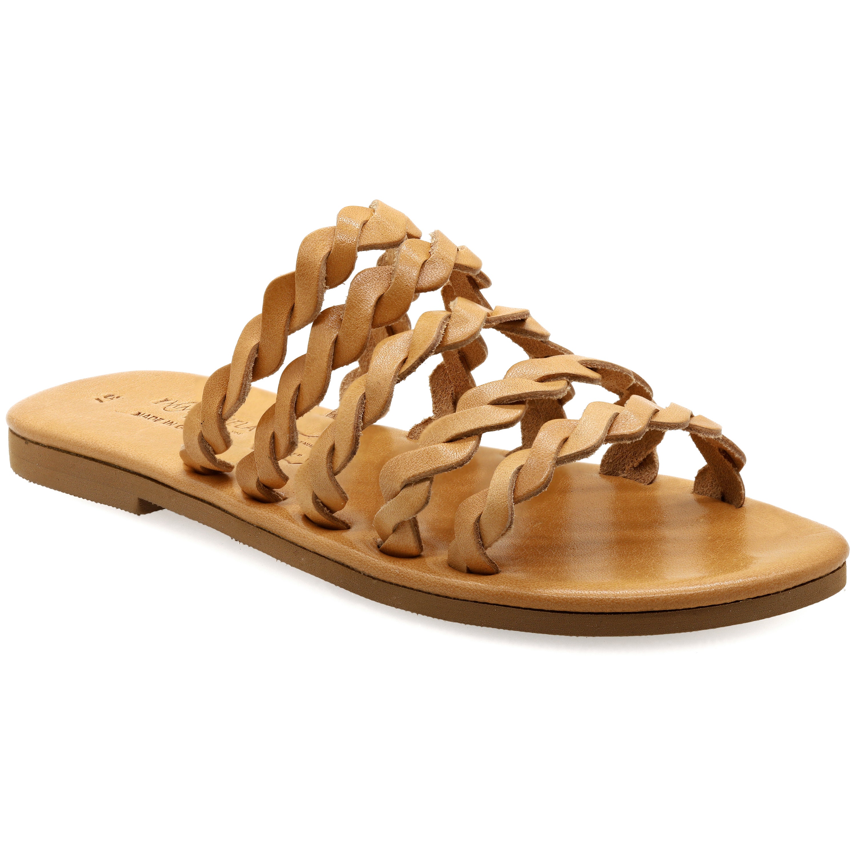 サンダル・ミュール ANCIENT GREEK SANDALS SANDAL (SALONIFOOTBED BROWN) Saloni Footbed – Ancient Greek Sandals