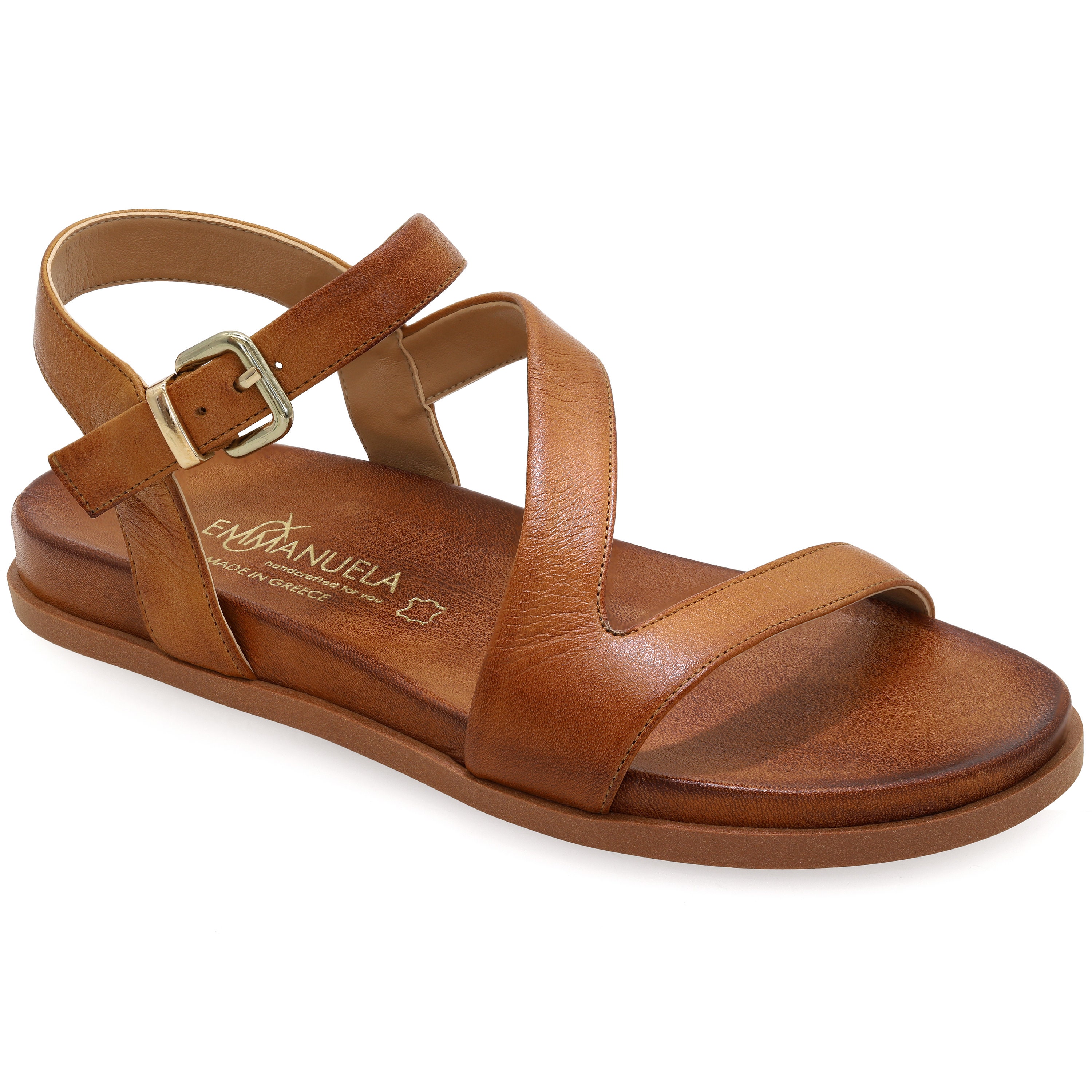 Comfortable Brown Leather Flatform 