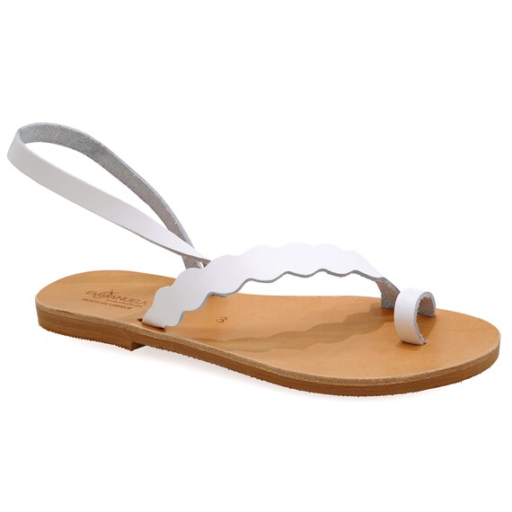Buy Ancient Greek Style Sandals Leather Toe Ring Flat Sandalshigh