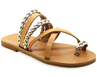 定価7万 TOGA 25ss BRAID LEATHER SANDALS 42 Greek Style Sandals With Braided Gold Parts Quality Leather
