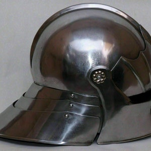 18GA Steel Larp Medieval German Sallet Helmet Knight Armor Helmet Replica 18GA Steel Larp Medieval German Sallet Helmet Knight Armor Helmet Replica