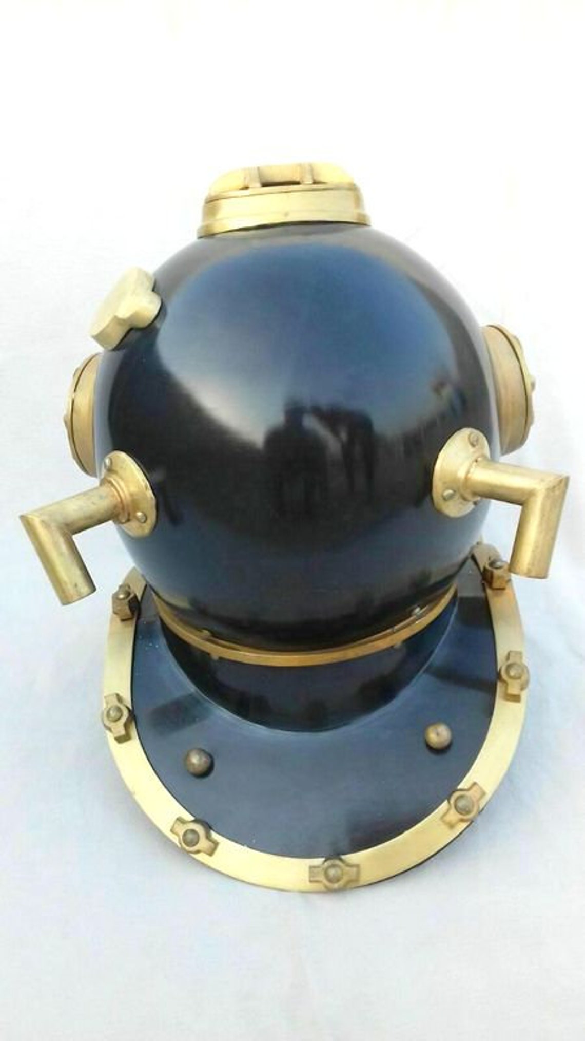 US Navy Mark V Taucherhelm Replica - Antik Finish Volle Größe Maritime Dekoration