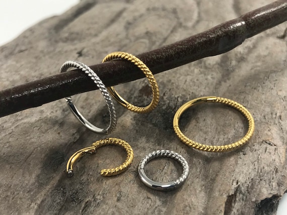 Surgical steel endless hoop on sale earrings