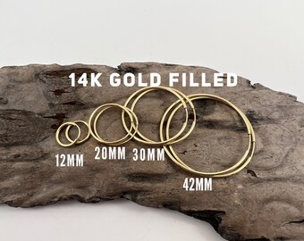 14k Gold Filled Endless Hoops -