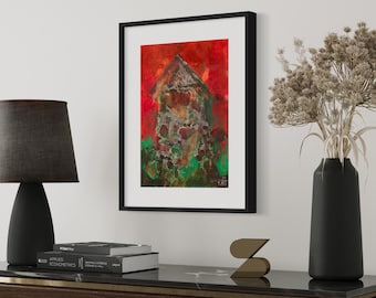 Eastmont Hills – Original Mixed Media Painting, Oakland Abstract Art