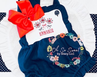Baby or Toddler Patriotic Sunsuit
