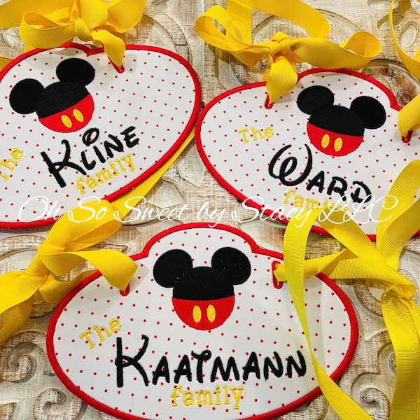 Mouse Ears Stroller tag