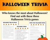 Halloween Trivia Game Pack, Halloween Party Game, Printable Trivia Game, Fall Trivia Night Games, Halloween Activity, Adult Halloween Game