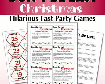 Don't Be Last Christmas Party Games Printable, Minute Christmas Game