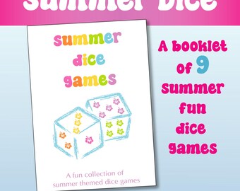 Summer Dice Game Rules Booklet for family game night Printable