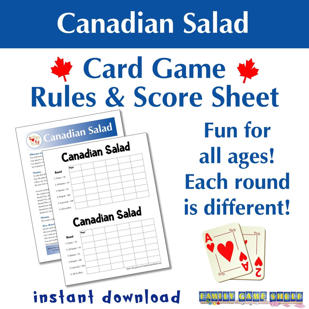 Salad Card Game Rules