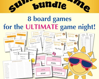 Summer Board Game Bundle for Family Game Night summer themed party
