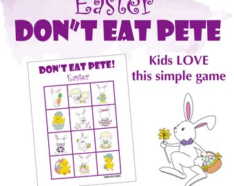 Printable Easter Don't Eat Pete Game for kids