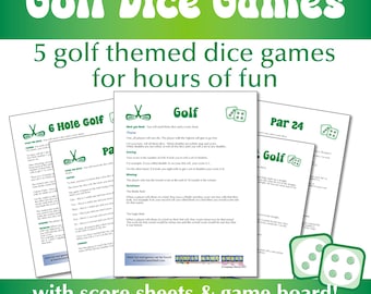 Golf Dice Game Rules and Score Sheets Printable for family game night