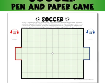 Soccer Game Pen and Paper summer game Printable