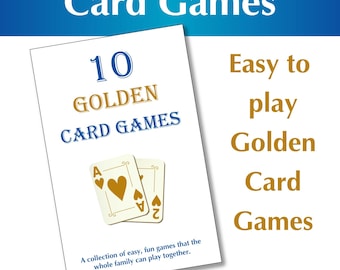Printable Easy Card Games for Kids, Families, Seniors card game rules, instructions booklet