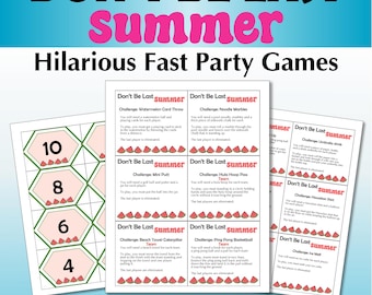 Don't Be Last Summer Party Games Printable, Minute Games