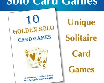Solitaire Card Games for Kids, Families, Seniors card game rules, instructions booklet printable