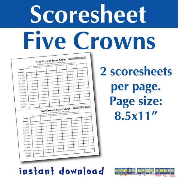 Printable Five Crowns Card Game Scoresheet Etsy printable-five-crowns-card-game-scoresheet-etsy