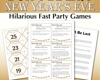 Sei nicht letztes Silvester Partyspiele Druckbar, Minutenspiele